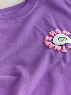 New Next Purple Sushi Oversized Graphic Print T-Shirt (3-16yrs)