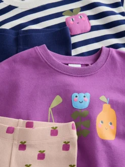 Sale Next Sweatshirt Set 4 Pack (3mths-7yrs) Purple