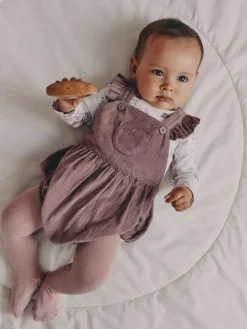 Discount Next Purple/ White Cord Baby Romper and Long Sleeve Bodysuit and Tights 3 Piece Set (0mths-2yrs)