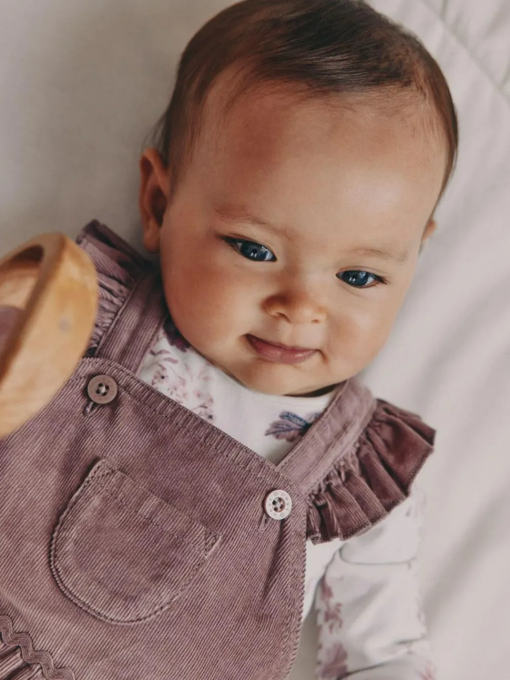 Discount Next Purple/ White Cord Baby Romper and Long Sleeve Bodysuit and Tights 3 Piece Set (0mths-2yrs)