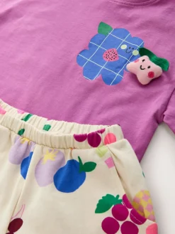 New Next Top & Trousers Set 2 Pack (3mths-7yrs) Purple/Green