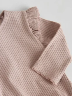 Discount Next Baby Long Sleeve Frill Bodysuits 4 Pack (0mths-2yrs) Purple/Yellow/Cream Ditsy