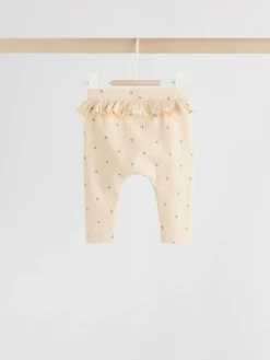 Best Next Purple/Yellow/Cream Ditsy Baby Leggings 4 Pack (0mths-2yrs)