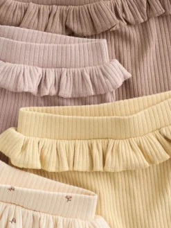 Best Next Purple/Yellow/Cream Ditsy Baby Leggings 4 Pack (0mths-2yrs)