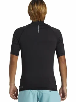 Outlet Quiksilver Short Sleeve UPF50 Rash Vest Black