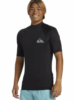 Outlet Quiksilver Short Sleeve UPF50 Rash Vest Black