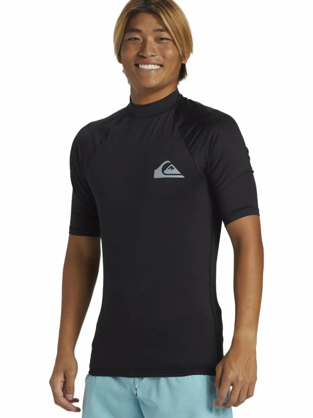 Outlet Quiksilver Short Sleeve UPF50 Rash Vest Black