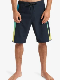 Hot Quiksilver Black Surfsilk Holmes 20 Logo Swim Shorts