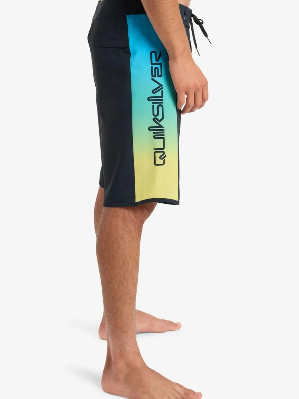Hot Quiksilver Black Surfsilk Holmes 20 Logo Swim Shorts