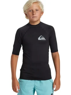 Outlet Quiksilver Youth Short Sleeve UPF50 Rash Vest Black
