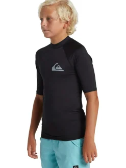 Outlet Quiksilver Youth Short Sleeve UPF50 Rash Vest Black