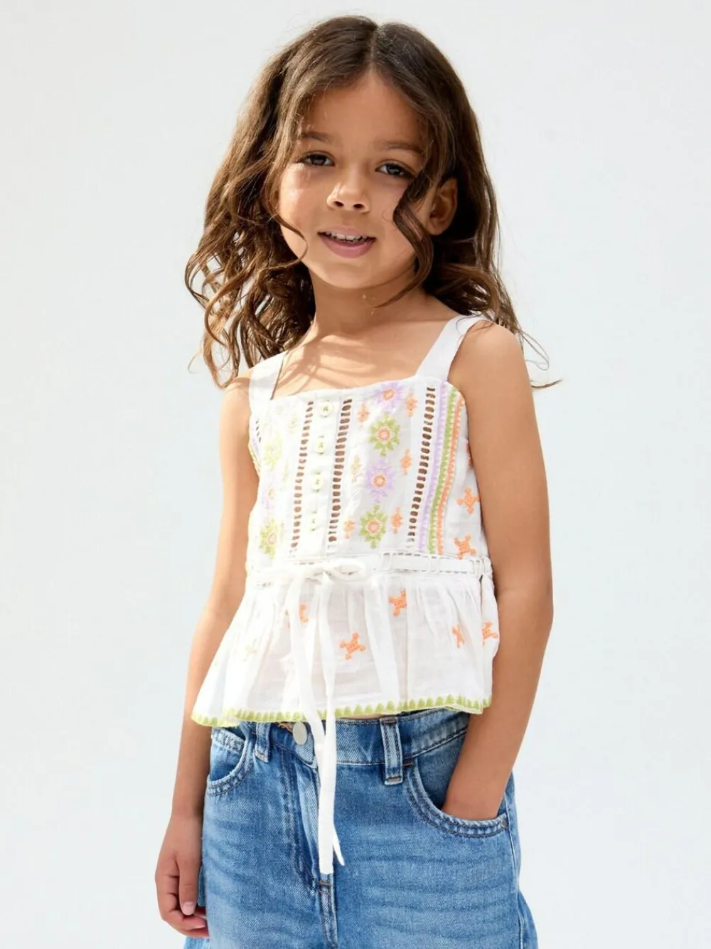 Raffya Cream Penny 100% Cotton Vest^ Vests