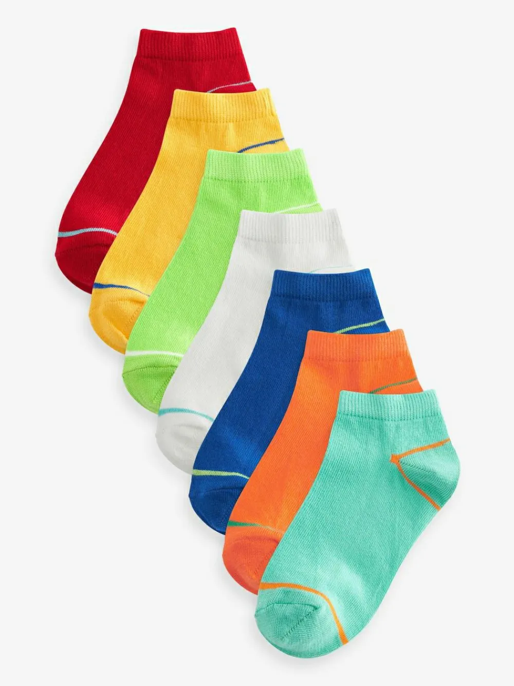 Sale Next Rainbow Brights Cotton Rich Trainer Socks 7 Pack