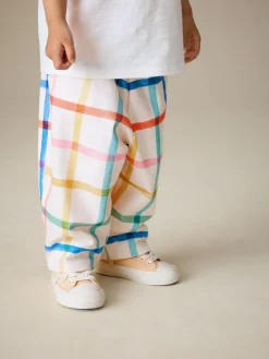 Next Rainbow Check Barrel Leg Trousers (3mths-7yrs)^ Pants & Leggings|Nightwear