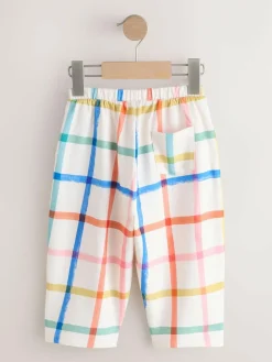 Next Rainbow Check Barrel Leg Trousers (3mths-7yrs)^ Pants & Leggings|Nightwear