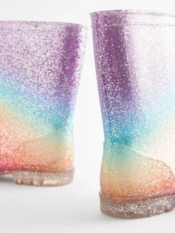 Next Rainbow Glitter Wellies^ Boots