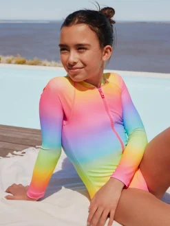 Best Next Rainbow Ombre Long Sleeve Sunsafe Swimsuit (3mths-16yrs)