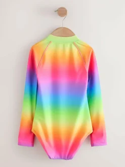 Best Next Rainbow Ombre Long Sleeve Sunsafe Swimsuit (3mths-16yrs)