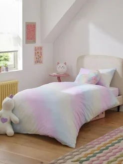Next Rainbow Ombre Printed Polycotton Duvet Cover and Pillowcase Bedding Set^ Childrens Bedding|Bedsets & Duvet Covers