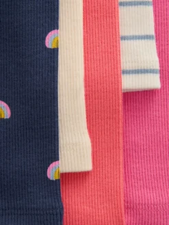 Online Next Ribbed Leggings 5 Pack (3mths-7yrs) Rainbow