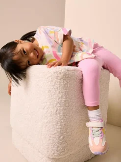 New Next Rainbow Short Sleeve Peplum T-Shirt (3mths-7yrs)