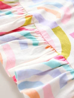 New Next Rainbow Short Sleeve Peplum T-Shirt (3mths-7yrs)