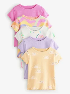 Online Next Rainbow Short Sleeve T-Shirts 5 Pack (3mths-7yrs)