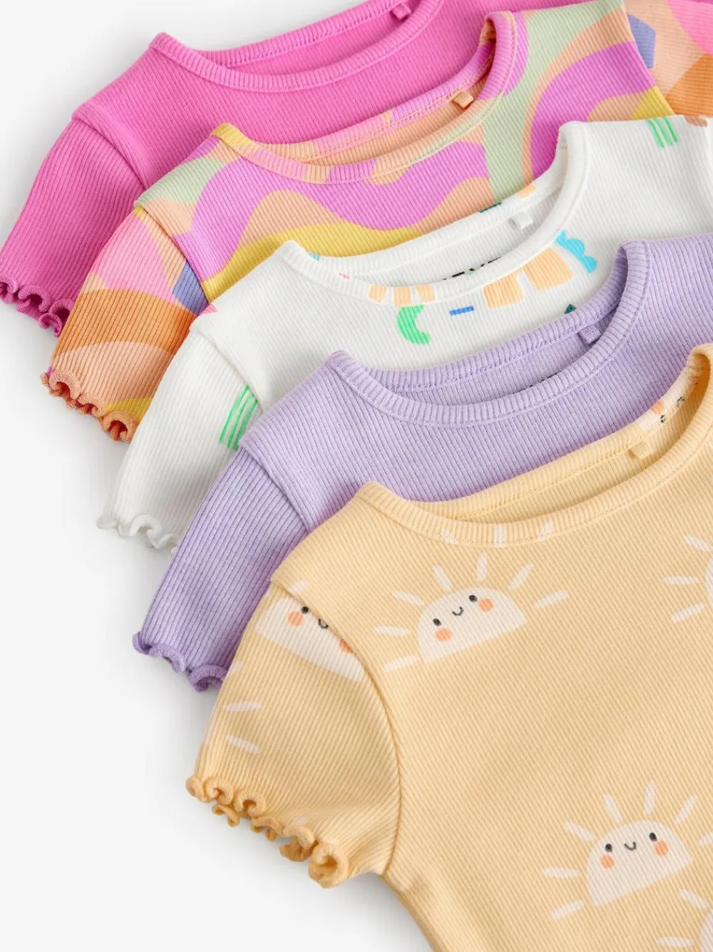 Online Next Rainbow Short Sleeve T-Shirts 5 Pack (3mths-7yrs)