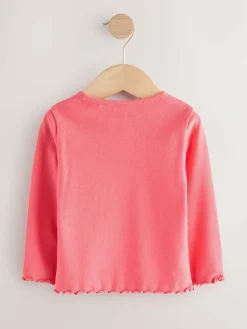 Next Rainbow Spot Long Sleeve Rib Tops 5 Pack (3mths-7yrs)^ Tops|Nightwear