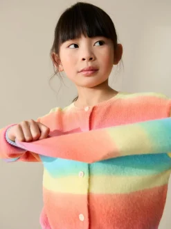 Next Rainbow Stripe Button Up Cardigan (3-16yrs)