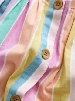 Next Stripe Short Sleeve Button Through Dress (3-16yrs)^ Dresses