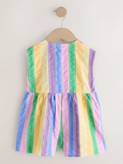 Clearance Next Sleeveless Playsuit (3mths-7yrs) Rainbow Stripe