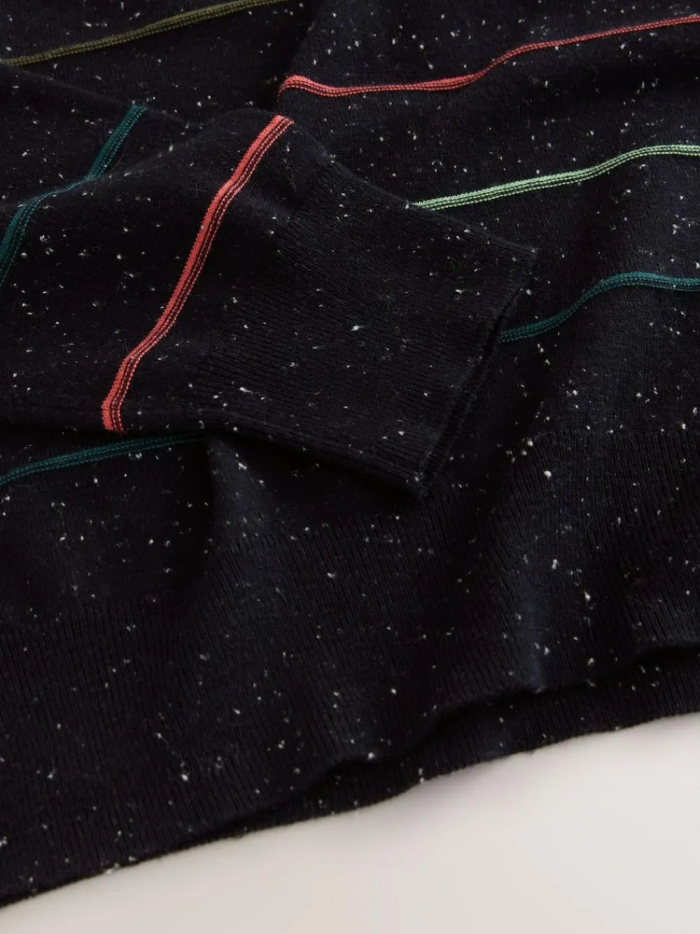 Clearance Next Rainbow Stripe Soft Touch Crew Neck Cotton Rich Jumper