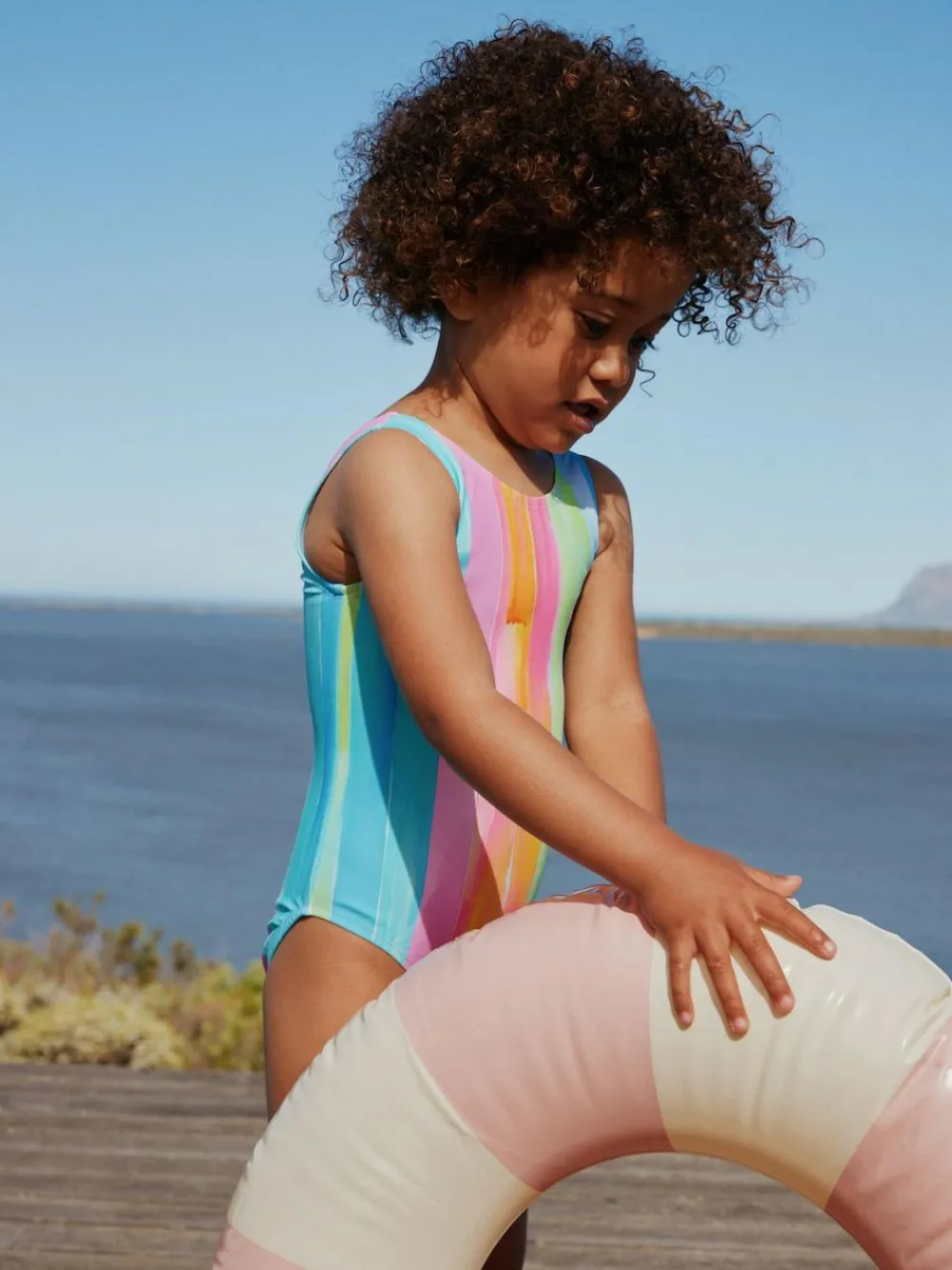 Next Rainbow Stripe Swimsuit (3mths-10yrs)