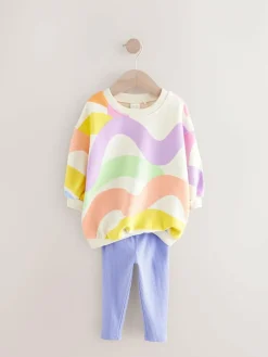New Next Sweatshirt and Leggings Set (3mths-7yrs) Rainbow