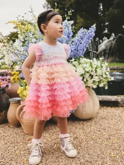 Outlet Next Rainbow Tiered Mesh Party Dress (3mths-8yrs)