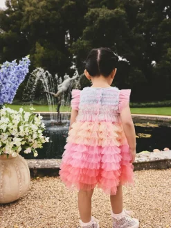 Outlet Next Rainbow Tiered Mesh Party Dress (3mths-8yrs)
