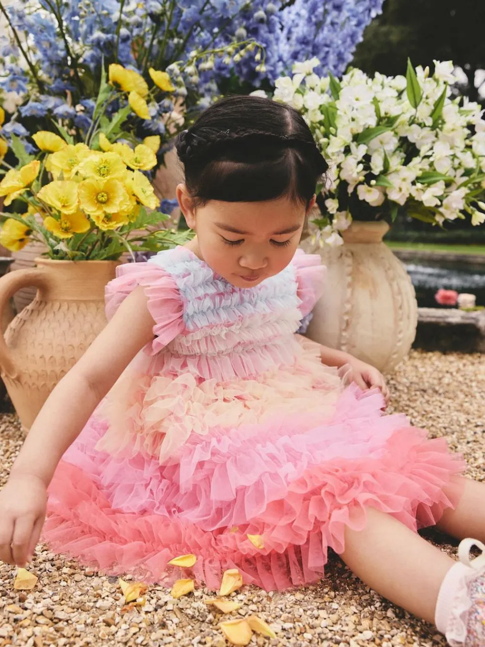 Outlet Next Rainbow Tiered Mesh Party Dress (3mths-8yrs)