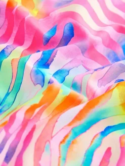 Next Rainbow Zebra Double Strap Swimsuit (3-16yrs)^ Swimwear|Swimwear