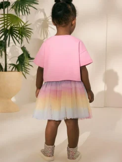 Best Next Top and Tutu Skirt Set (3mths-7yrs) Rainbow/Pink