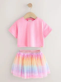 Best Next Top and Tutu Skirt Set (3mths-7yrs) Rainbow/Pink