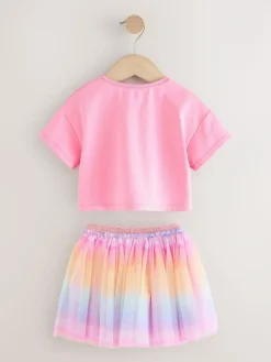 Best Next Top and Tutu Skirt Set (3mths-7yrs) Rainbow/Pink