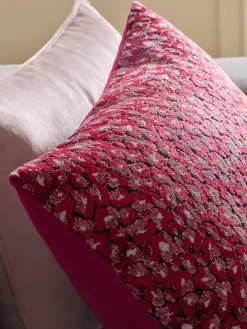 Next Raspberry Pink Raspberry Pink 40 X 59cm Cut Velvet Cherry Blossom Abstract Cushion^ Cushions & Throws