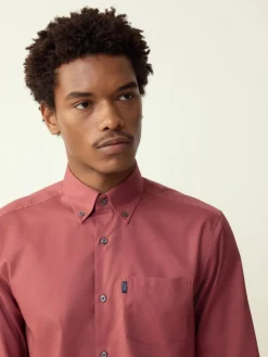 Sale Next Raspberry Pink Regular Fit Button Down Easy Iron Oxford Shirt