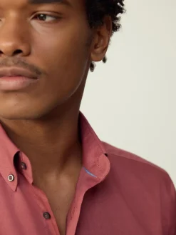 Sale Next Raspberry Pink Regular Fit Button Down Easy Iron Oxford Shirt