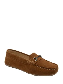 Sale Ravel Suede Flat Loafers Brown