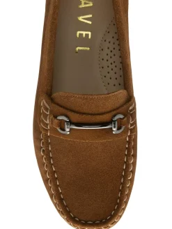 Sale Ravel Suede Flat Loafers Brown