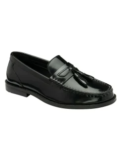 Ravel Chrome Black Leather Loafers^Women Flats