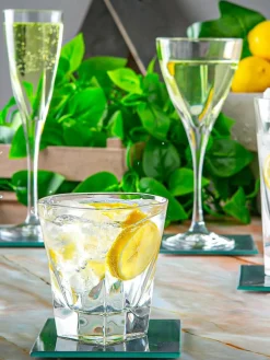 RCR Clear Fusion Tumbler Glasses Set of 6 270ml^ Branded Kitchenware|Glassware