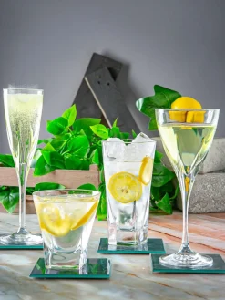 RCR Clear Fusion Tumbler Glasses Set of 6 270ml^ Branded Kitchenware|Glassware